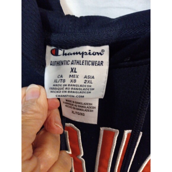 Champion Auburn University Tigers Navy Blue Hoodie Sweatshirt - Adult Size 2XLT - Picture 2 of 7